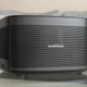 They won’t give you a surround sound experience, but the built-in 8-watt speakers are plenty loud and clear for any room.